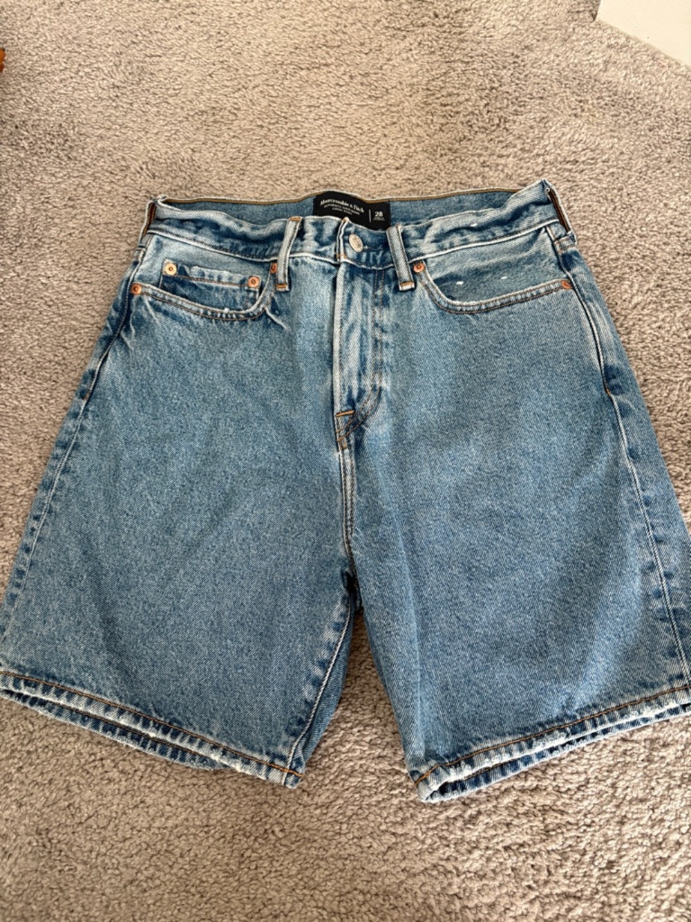 Abercrombie & Fitch Light Blue Denim Men's Shorts